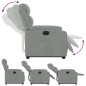 vidaXL Sillón eléctrico reclinable elevable de terciopelo gris claro vidaXL Sillón eléctrico reclinable elevable de terciopelo gris claro