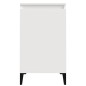 vidaXL Mesita de noche madera contrachapada blanco brillo 40x35x70 cm vidaXL Mesita de noche madera contrachapada blanco brillo 40x35x70 cm