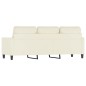 vidaXL Sofá de 3 plazas terciopelo color crema 180 cm vidaXL Sofá de 3 plazas terciopelo color crema 180 cm