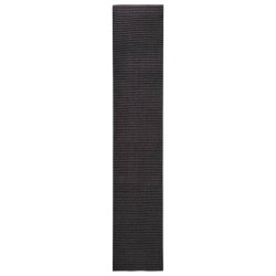 vidaXL Alfombra de sisal natural negro 66x350 cm
