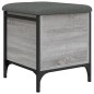 vidaXL Banco con almacenaje madera ingeniería gris Sonoma 42x42x45 cm vidaXL Banco con almacenaje madera ingeniería gris Sonoma 42x42x45 cm