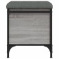 vidaXL Banco con almacenaje madera ingeniería gris Sonoma 42x42x45 cm vidaXL Banco con almacenaje madera ingeniería gris Sonoma 42x42x45 cm