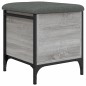 vidaXL Banco con almacenaje madera ingeniería gris Sonoma 42x42x45 cm vidaXL Banco con almacenaje madera ingeniería gris Sonoma 42x42x45 cm