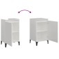 vidaXL Mesita de noche madera contrachapada blanco brillo 40x35x70 cm vidaXL Mesita de noche madera contrachapada blanco brillo 40x35x70 cm