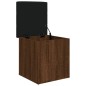 vidaXL Banco con almacenaje madera ingeniería roble marrón 42x42x45 cm vidaXL Banco con almacenaje madera ingeniería roble marrón 42x42x45 cm