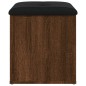 vidaXL Banco con almacenaje madera ingeniería roble marrón 42x42x45 cm vidaXL Banco con almacenaje madera ingeniería roble marrón 42x42x45 cm