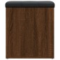 vidaXL Banco con almacenaje madera ingeniería roble marrón 42x42x45 cm vidaXL Banco con almacenaje madera ingeniería roble marrón 42x42x45 cm