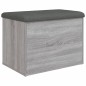 vidaXL Banco con almacenaje madera ingeniería gris Sonoma 62x42x45 cm