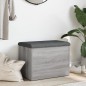vidaXL Banco con almacenaje madera ingeniería gris Sonoma 62x42x45 cm