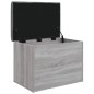 vidaXL Banco con almacenaje madera ingeniería gris Sonoma 62x42x45 cm