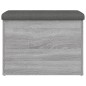 vidaXL Banco con almacenaje madera ingeniería gris Sonoma 62x42x45 cm