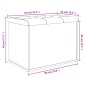 vidaXL Banco con almacenaje madera ingeniería gris Sonoma 62x42x45 cm