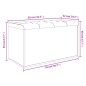 vidaXL Banco con almacenaje madera ingeniería roble ahumado 82x42x45cm vidaXL Banco con almacenaje madera ingeniería roble ahumado 82x42x45cm