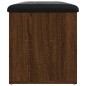 vidaXL Banco con almacenaje madera ingeniería roble marrón 82x42x45 cm vidaXL Banco con almacenaje madera ingeniería roble marrón 82x42x45 cm