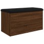 vidaXL Banco con almacenaje madera ingeniería roble marrón 82x42x45 cm vidaXL Banco con almacenaje madera ingeniería roble marrón 82x42x45 cm