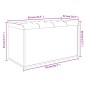 vidaXL Banco con almacenaje madera ingeniería roble marrón 82x42x45 cm vidaXL Banco con almacenaje madera ingeniería roble marrón 82x42x45 cm