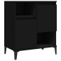 vidaXL Aparador de madera contrachapada negro 60x35x70 cm vidaXL Aparador de madera contrachapada negro 60x35x70 cm