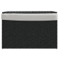 vidaXL Cesto de ropa sucia con tapa ratán sintético negro 55,5x35x34cm vidaXL Cesto de ropa sucia con tapa ratán sintético negro 55,5x35x34cm