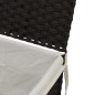 vidaXL Cesto de ropa sucia con tapa ratán sintético negro 55,5x35x34cm vidaXL Cesto de ropa sucia con tapa ratán sintético negro 55,5x35x34cm
