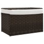 vidaXL Cesto para ropa sucia con tapa ratán marrón oscuro 55,5x35x34cm vidaXL Cesto para ropa sucia con tapa ratán marrón oscuro 55,5x35x34cm