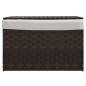 vidaXL Cesto para ropa sucia con tapa ratán marrón oscuro 55,5x35x34cm vidaXL Cesto para ropa sucia con tapa ratán marrón oscuro 55,5x35x34cm