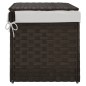 vidaXL Cesto para ropa sucia con tapa ratán marrón oscuro 55,5x35x34cm vidaXL Cesto para ropa sucia con tapa ratán marrón oscuro 55,5x35x34cm