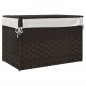 vidaXL Cesto para ropa sucia con tapa ratán marrón oscuro 55,5x35x34cm vidaXL Cesto para ropa sucia con tapa ratán marrón oscuro 55,5x35x34cm
