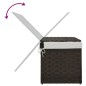 vidaXL Cesto para ropa sucia con tapa ratán marrón oscuro 55,5x35x34cm vidaXL Cesto para ropa sucia con tapa ratán marrón oscuro 55,5x35x34cm