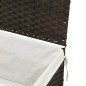 vidaXL Cesto para ropa sucia con tapa ratán marrón oscuro 55,5x35x34cm vidaXL Cesto para ropa sucia con tapa ratán marrón oscuro 55,5x35x34cm