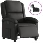 vidaXL Sillón reclinable eléctrico de cuero auténtico negro vidaXL Sillón reclinable eléctrico de cuero auténtico negro