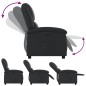 vidaXL Sillón reclinable eléctrico de cuero auténtico negro vidaXL Sillón reclinable eléctrico de cuero auténtico negro