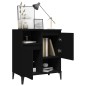 vidaXL Aparador de madera contrachapada negro 60x35x70 cm vidaXL Aparador de madera contrachapada negro 60x35x70 cm