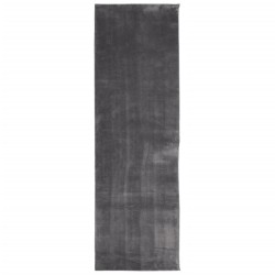 vidaXL Alfombra de pelo corto suave lavable HUARTE antracita 80x250 cm