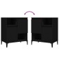 vidaXL Aparador de madera contrachapada negro 60x35x70 cm vidaXL Aparador de madera contrachapada negro 60x35x70 cm