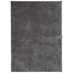 vidaXL Alfombra de pelo corto suave lavable HUARTE antracita 120x170cm