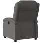 vidaXL Sillón reclinable de masaje eléctrico cuero auténtico gris vidaXL Sillón reclinable de masaje eléctrico cuero auténtico gris