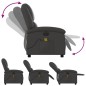 vidaXL Sillón reclinable de masaje eléctrico cuero auténtico gris vidaXL Sillón reclinable de masaje eléctrico cuero auténtico gris