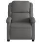 vidaXL Sillón reclinable de masaje eléctrico cuero auténtico gris vidaXL Sillón reclinable de masaje eléctrico cuero auténtico gris