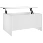 vidaXL Mesa de centro madera contrachapada blanco 80x55,5x41,5 cm vidaXL Mesa de centro madera contrachapada blanco 80x55,5x41,5 cm