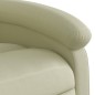 vidaXL Sillón reclinable de masaje elevable cuero auténtico crema vidaXL Sillón reclinable de masaje elevable cuero auténtico crema