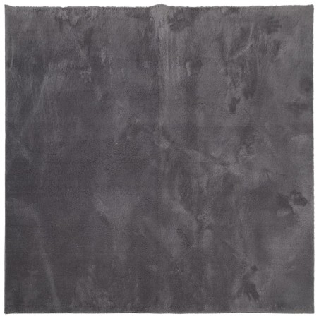 vidaXL Alfombra de pelo corto suave lavable HUARTE antracita 160x160cm