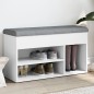 vidaXL Banco zapatero madera de ingeniería blanco 82x32x45,5 cm vidaXL Banco zapatero madera de ingeniería blanco 82x32x45,5 cm