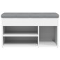 vidaXL Banco zapatero madera de ingeniería blanco 82x32x45,5 cm vidaXL Banco zapatero madera de ingeniería blanco 82x32x45,5 cm
