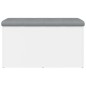 vidaXL Banco con almacenaje madera de ingeniería blanco 82x42x45 cm vidaXL Banco con almacenaje madera de ingeniería blanco 82x42x45 cm
