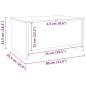 vidaXL Mesa de centro madera contrachapada blanco 80x55,5x41,5 cm vidaXL Mesa de centro madera contrachapada blanco 80x55,5x41,5 cm