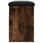 vidaXL Banco zapatero madera de ingeniería roble ahumado 82x32x45,5 cm vidaXL Banco zapatero madera de ingeniería roble ahumado 82x32x45,5 cm