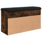 vidaXL Banco zapatero madera de ingeniería roble ahumado 82x32x45,5 cm vidaXL Banco zapatero madera de ingeniería roble ahumado 82x32x45,5 cm