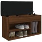 vidaXL Banco zapatero madera de ingeniería marrón roble 82x32x45,5 cm vidaXL Banco zapatero madera de ingeniería marrón roble 82x32x45,5 cm