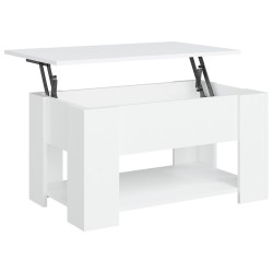 vidaXL Mesa de centro madera contrachapada blanco 79x49x41 cm