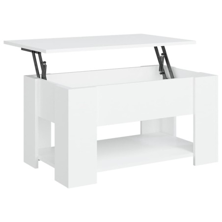 vidaXL Mesa de centro madera contrachapada blanco 79x49x41 cm